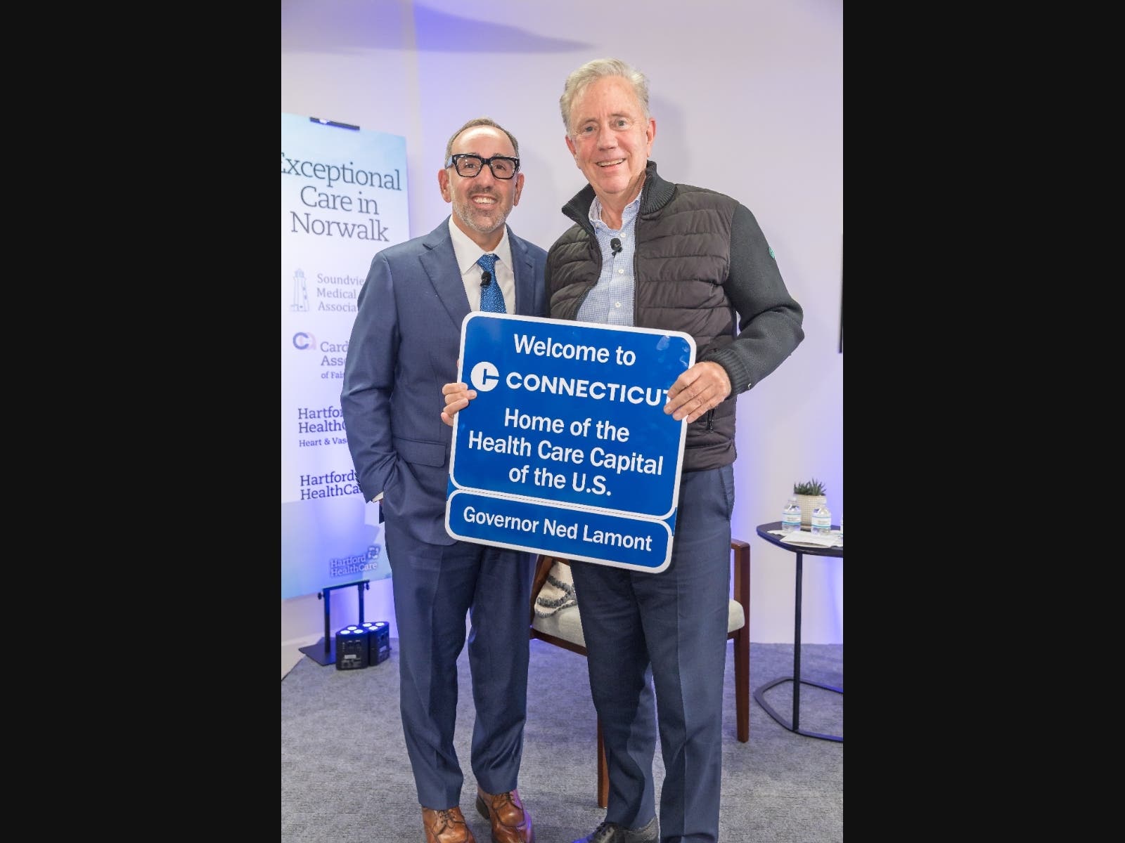 2025, CT, Chief Executive Officer, Connecticut, Fairfield Region, Governor, Hartford HealthCare, Jeff Flaks, Jeffrey A. Flaks, Ned Lamont, N
