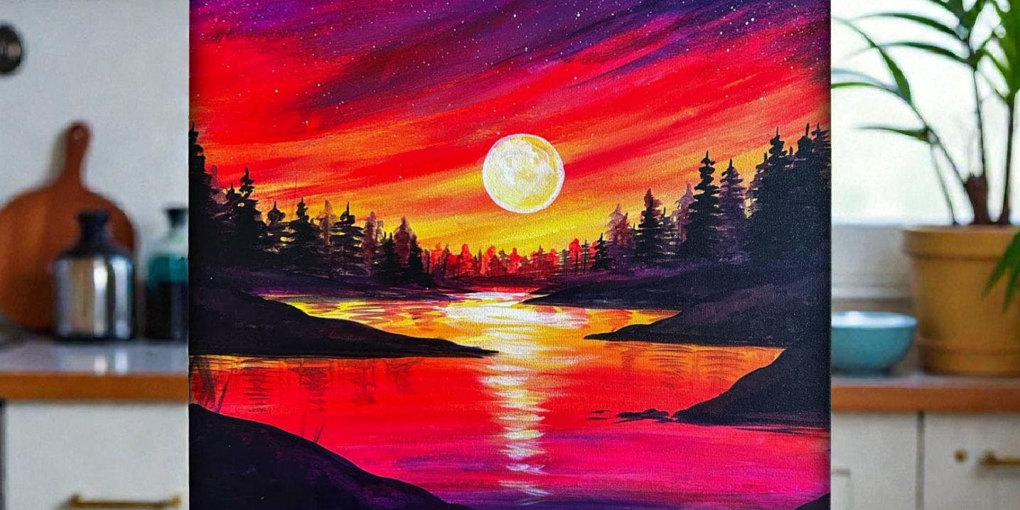 Fiery Sunset -  Painting Class
