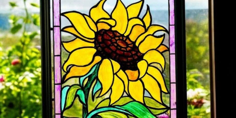 🌻🌹Mother's Day🌹🌻  Golden Glow - Sunflower Glass Painting Class