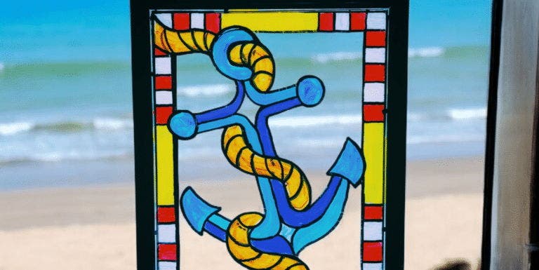 Seaside Anchor Glass Art - Painting Class