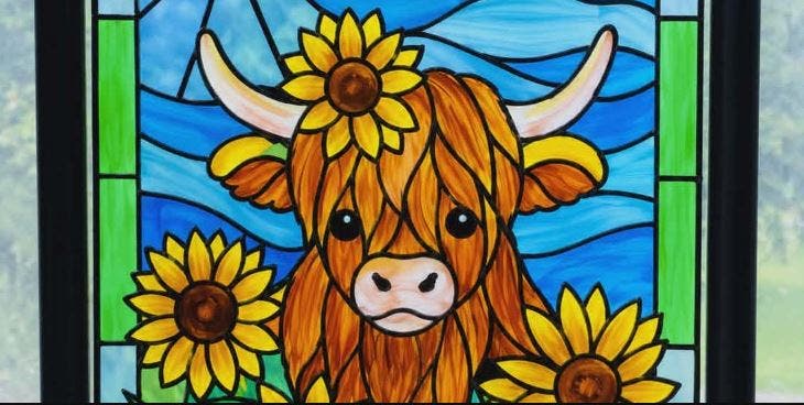 Highland In Bloom (Glass Art) - Painting Class