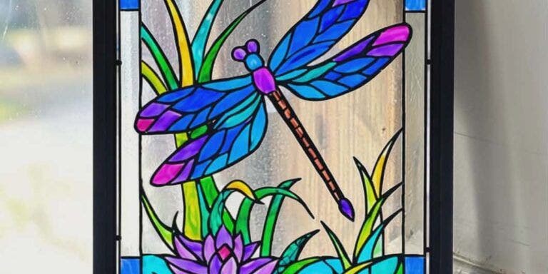 Radiant Dragonfly Glass Art - Painting Class