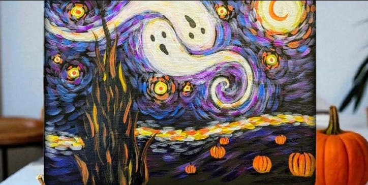 Van Ghost's Scary Night  - Painting Class