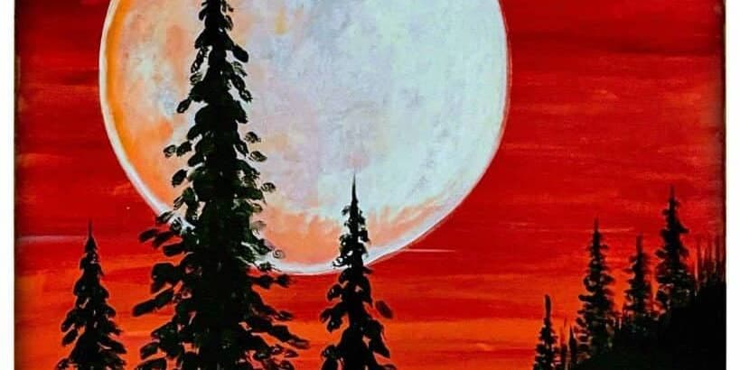 Crimson Moon - Painting Class