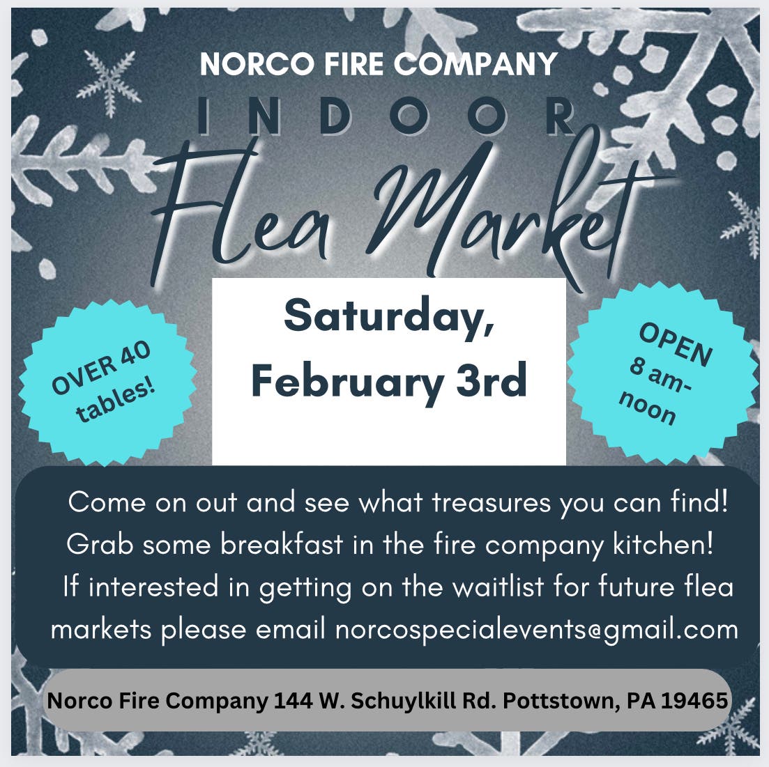 Feb 3 Indoor Flea Market Pottstown, PA Patch