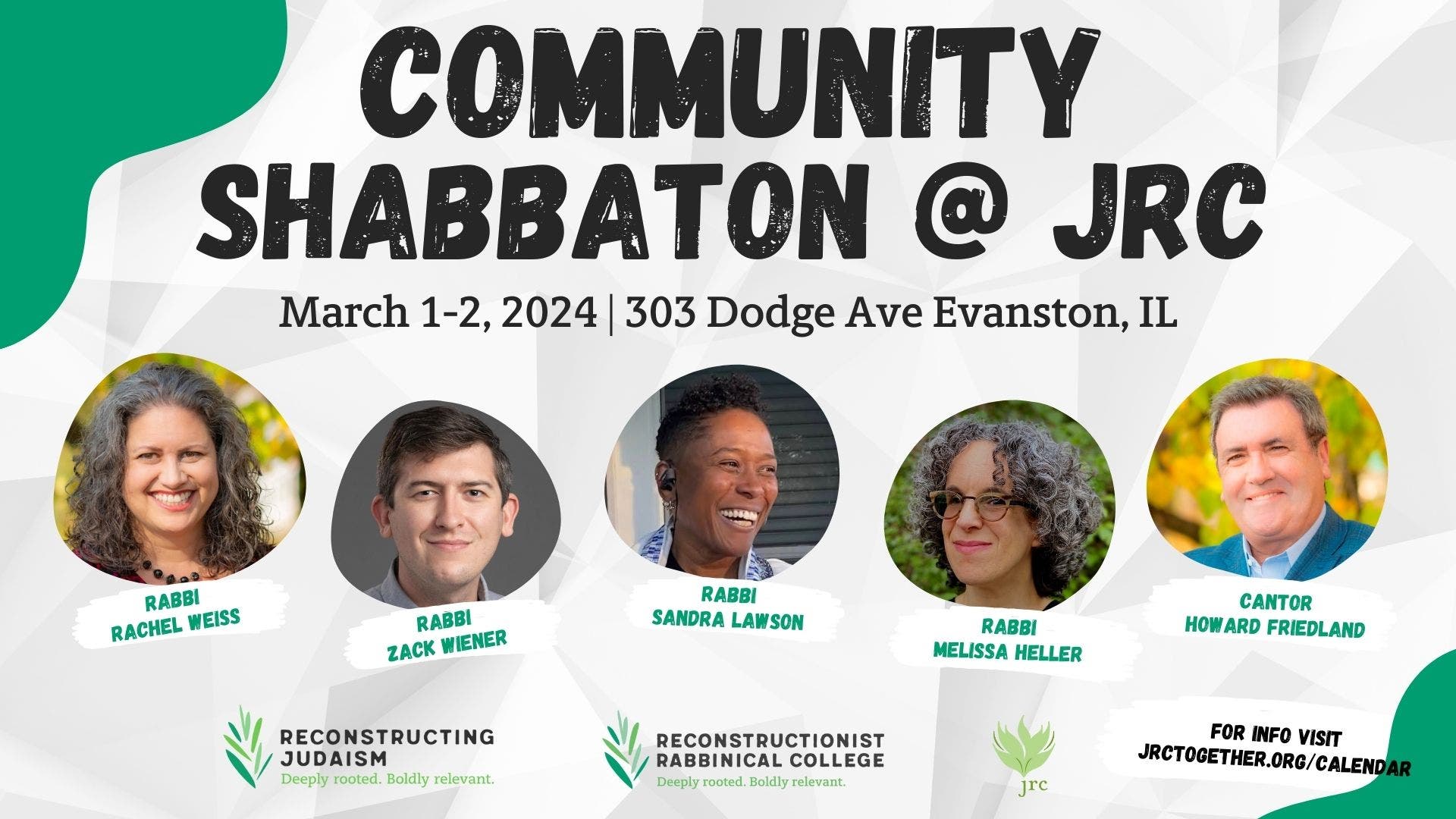 Mar 2 | JRC Community Shabbaton: Celebrating Reconstructionist Judaism in  Chicago (3/1-3/2) | Evanston, IL Patch