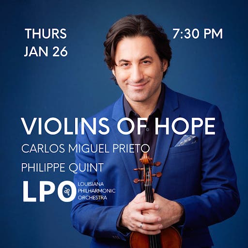 Jan 26 Louisiana Philharmonic Orchestra presents Violins of Hope