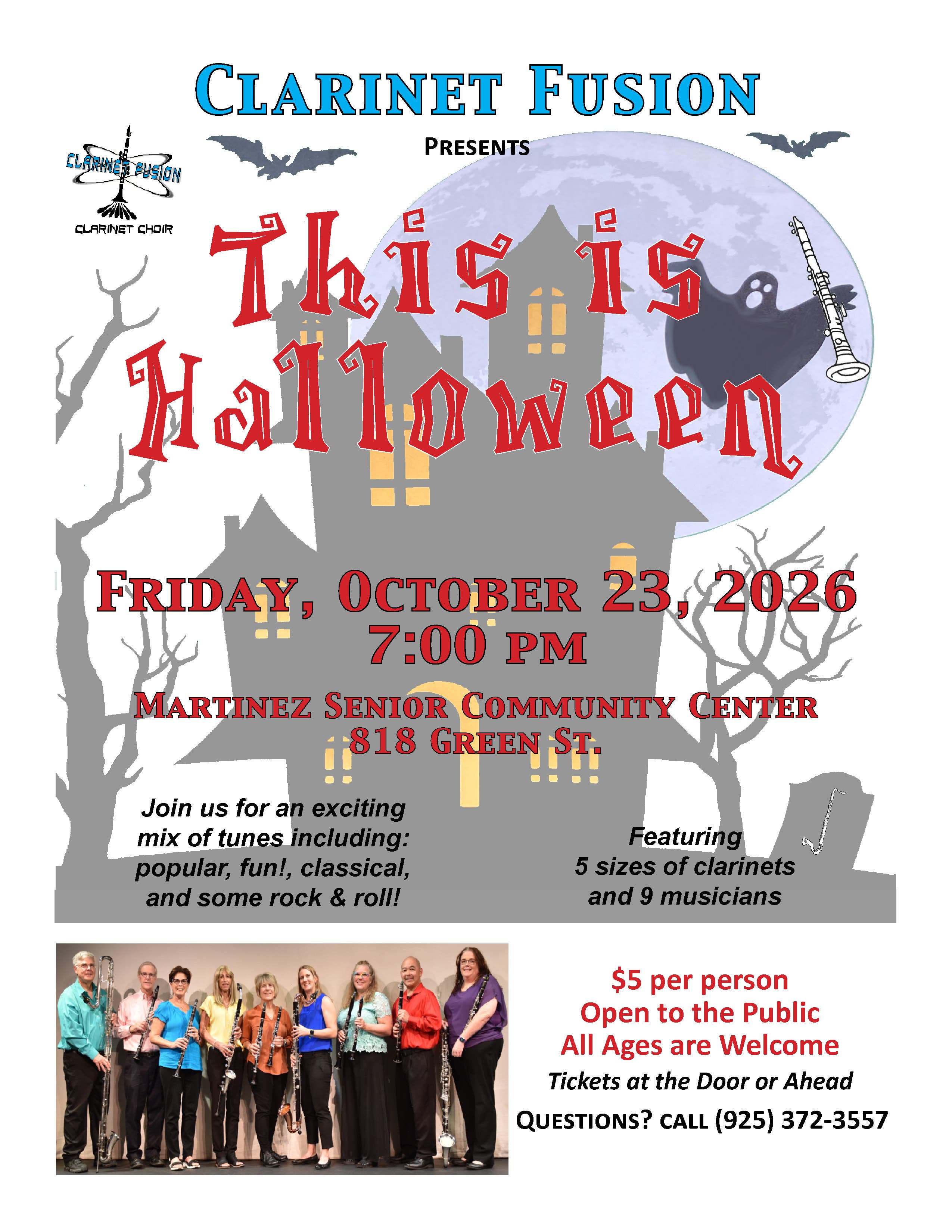 CLARINET FUSION This is Halloween Concert 2026: Martinez