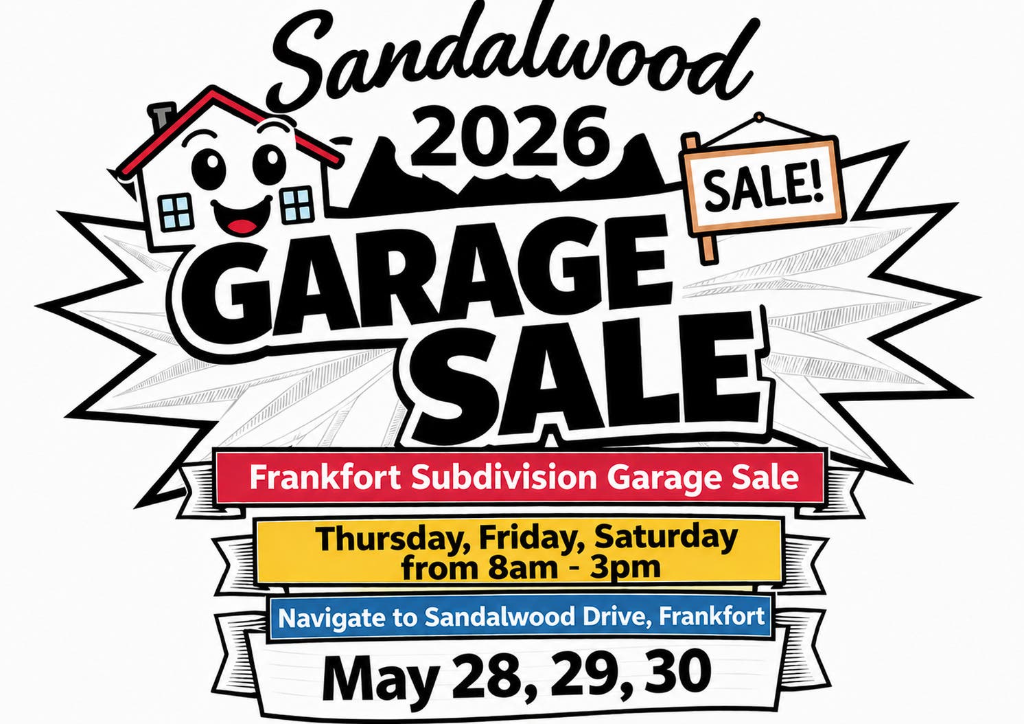 Sandalwood Estates, Frankfort Subdivision Garage Sale 20+ Homes