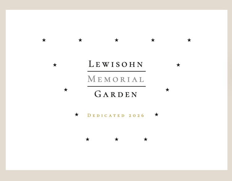 Lewisohn Memorial Garden Dedication