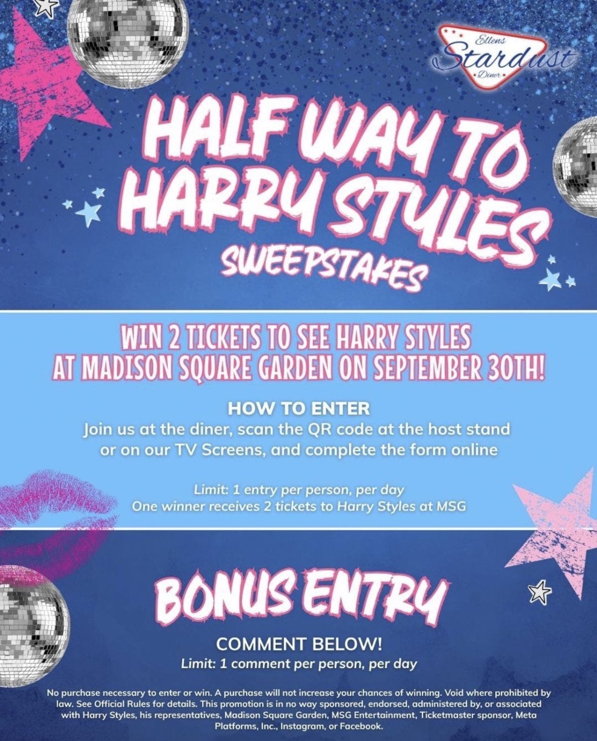 Halfway to Harry Styles: Ellen's Stardust Diner Celebration & Ticket Giveaway