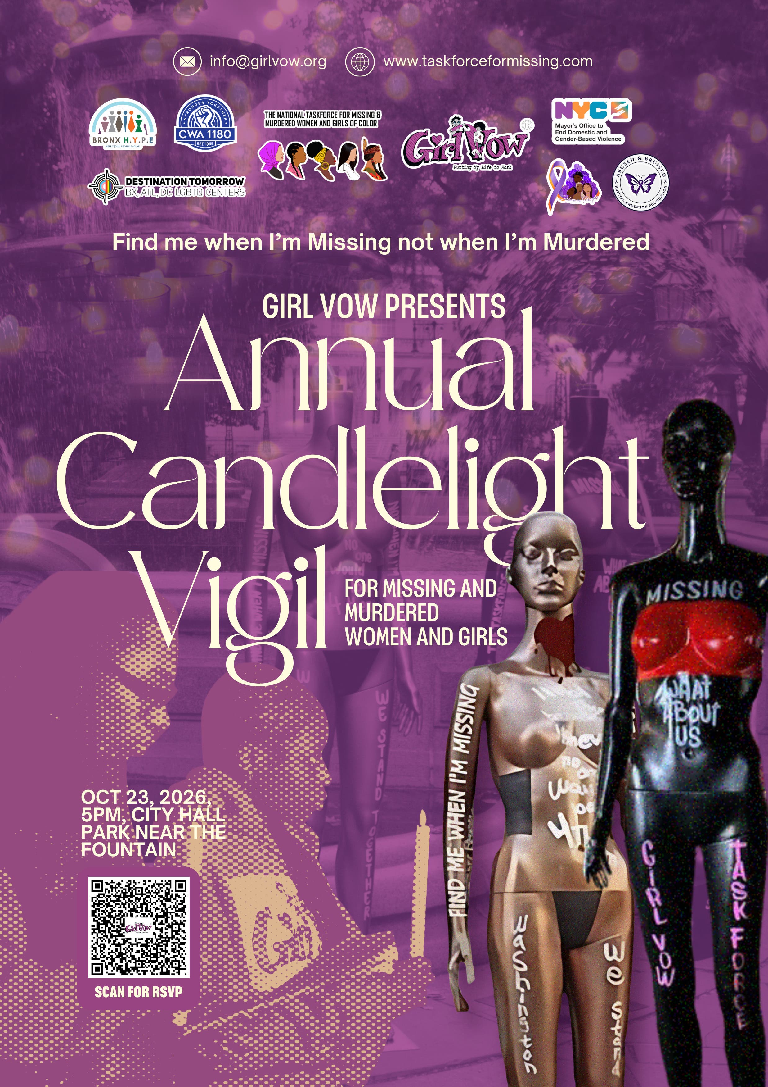 Girl Vow’s Annual Candlelight Vigil for Missing and Murdered Women and Girls