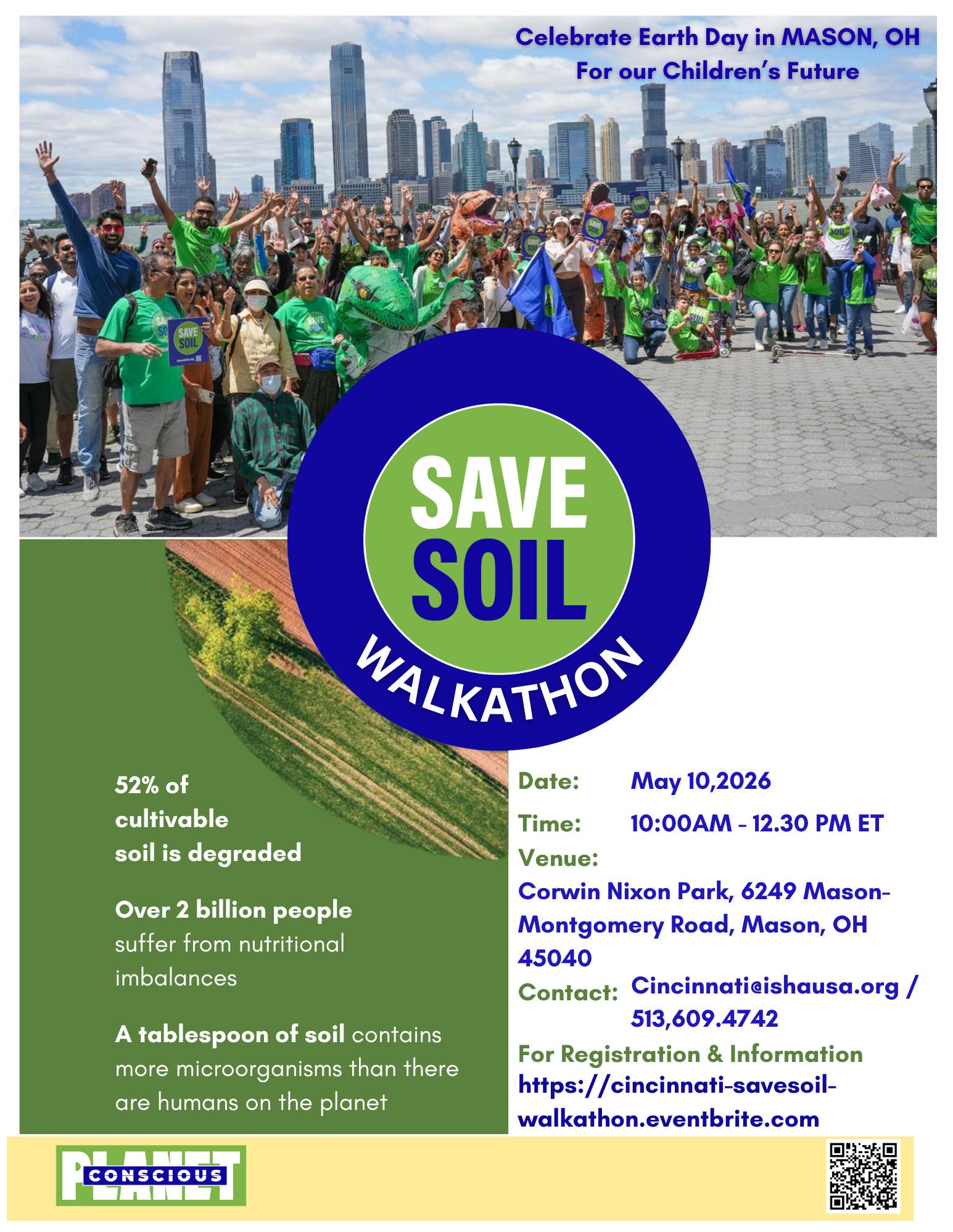 5K Walk - Save Soil Walkathon - May 10th 2026 - Mason OH