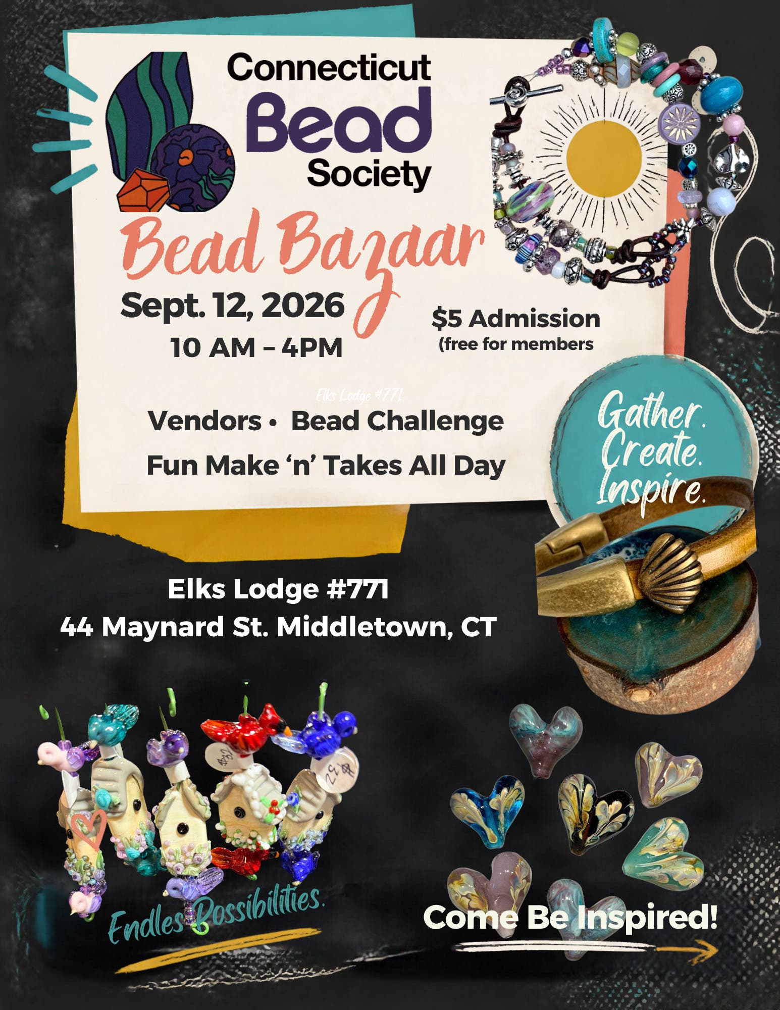 Connecticut Bead Society Annual Bead Bazaar This Saturday, Sept. 12!