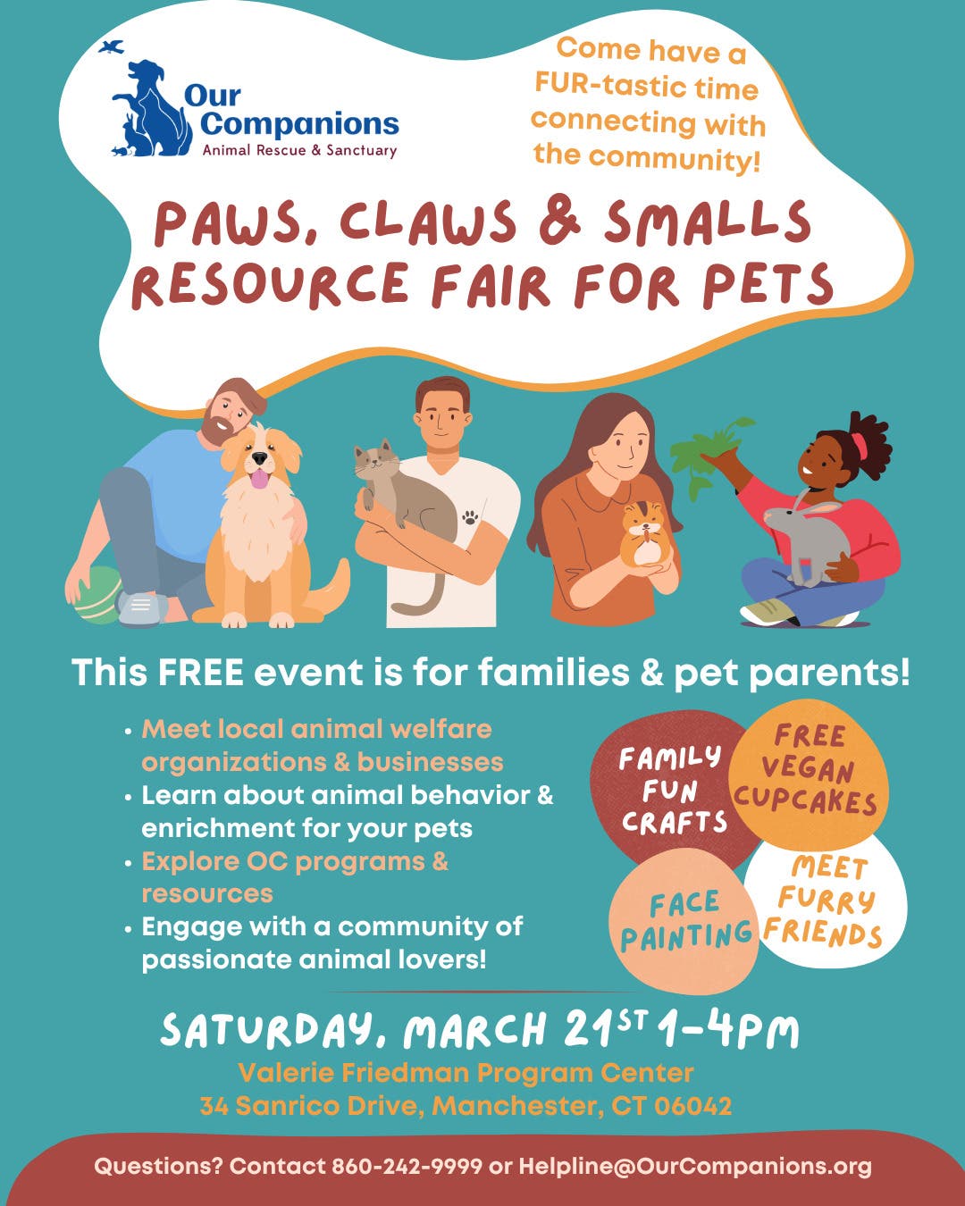 Mar 21 | Paws, Claws & Smalls Resource Fair for Pets | Manchester, CT Patch