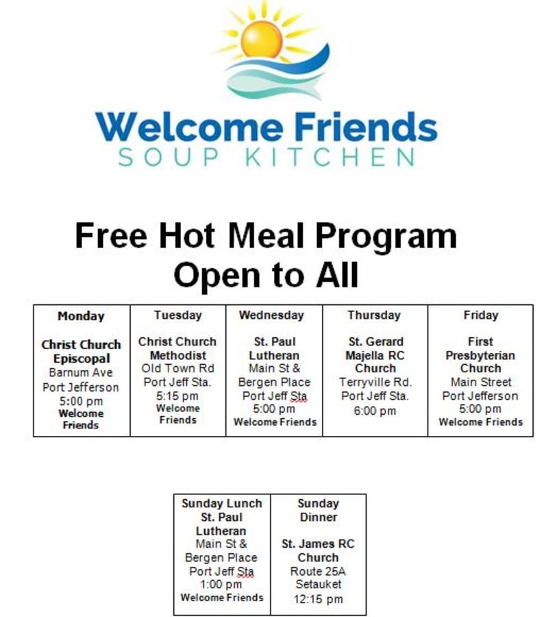NEW WELCOME FRIENDS SOUP KITCHEN SCHEDULE Please Post In The 
