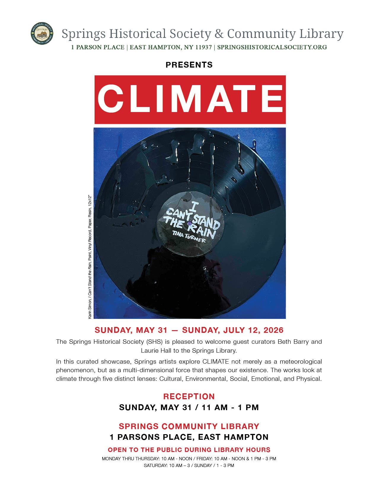 Opening Reception: Small Works at the Library: Climate