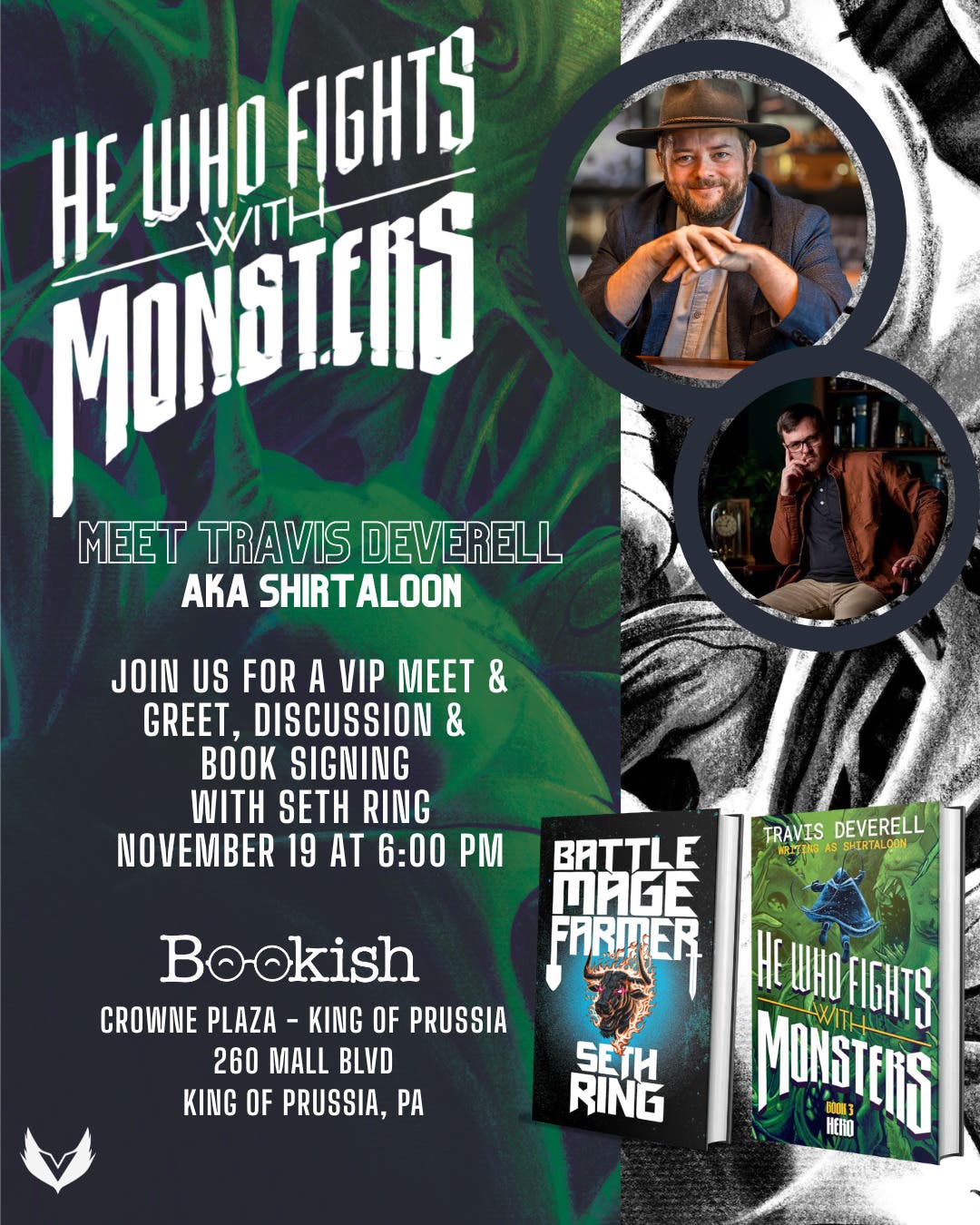Meet Travis Deverell (aka Shirtaloon) author of He Who Fights With Monsters