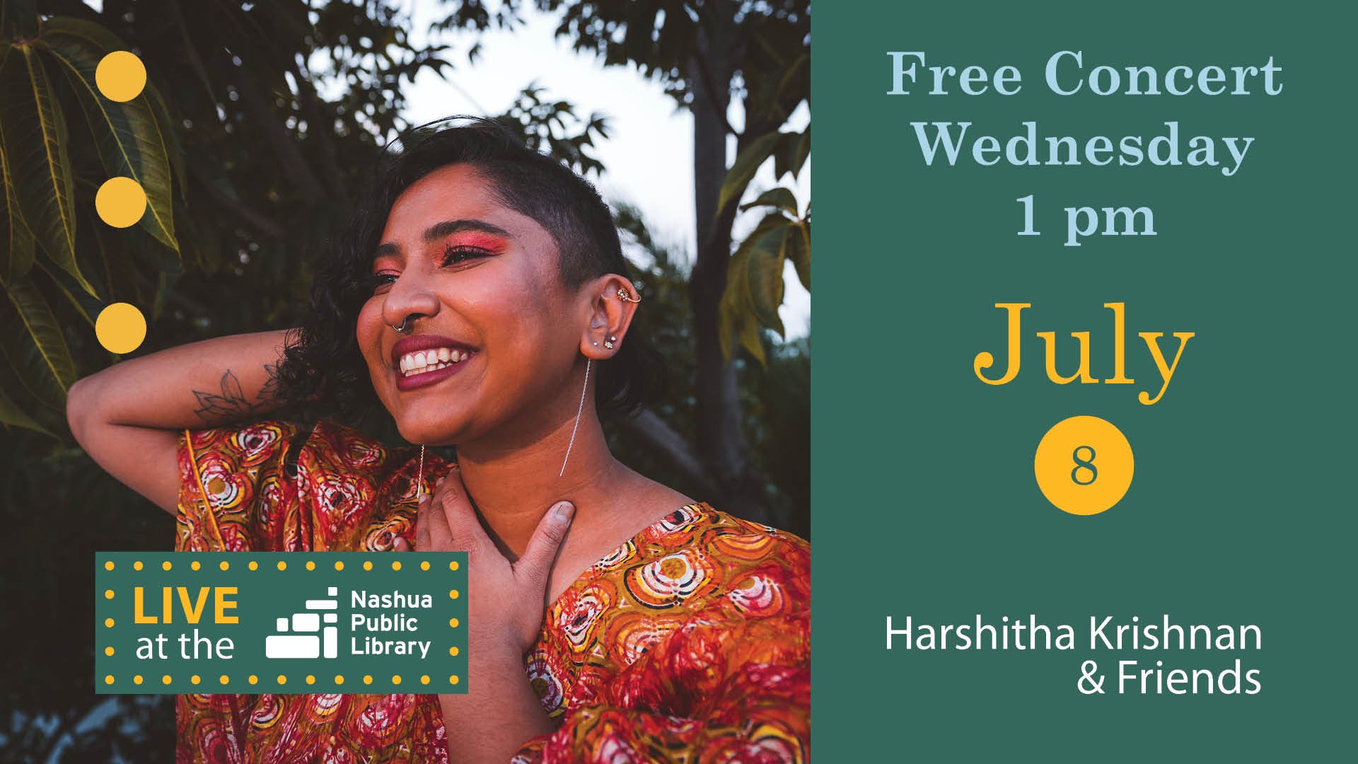 Live at the Library! Harshitha Krishnan & Friends
