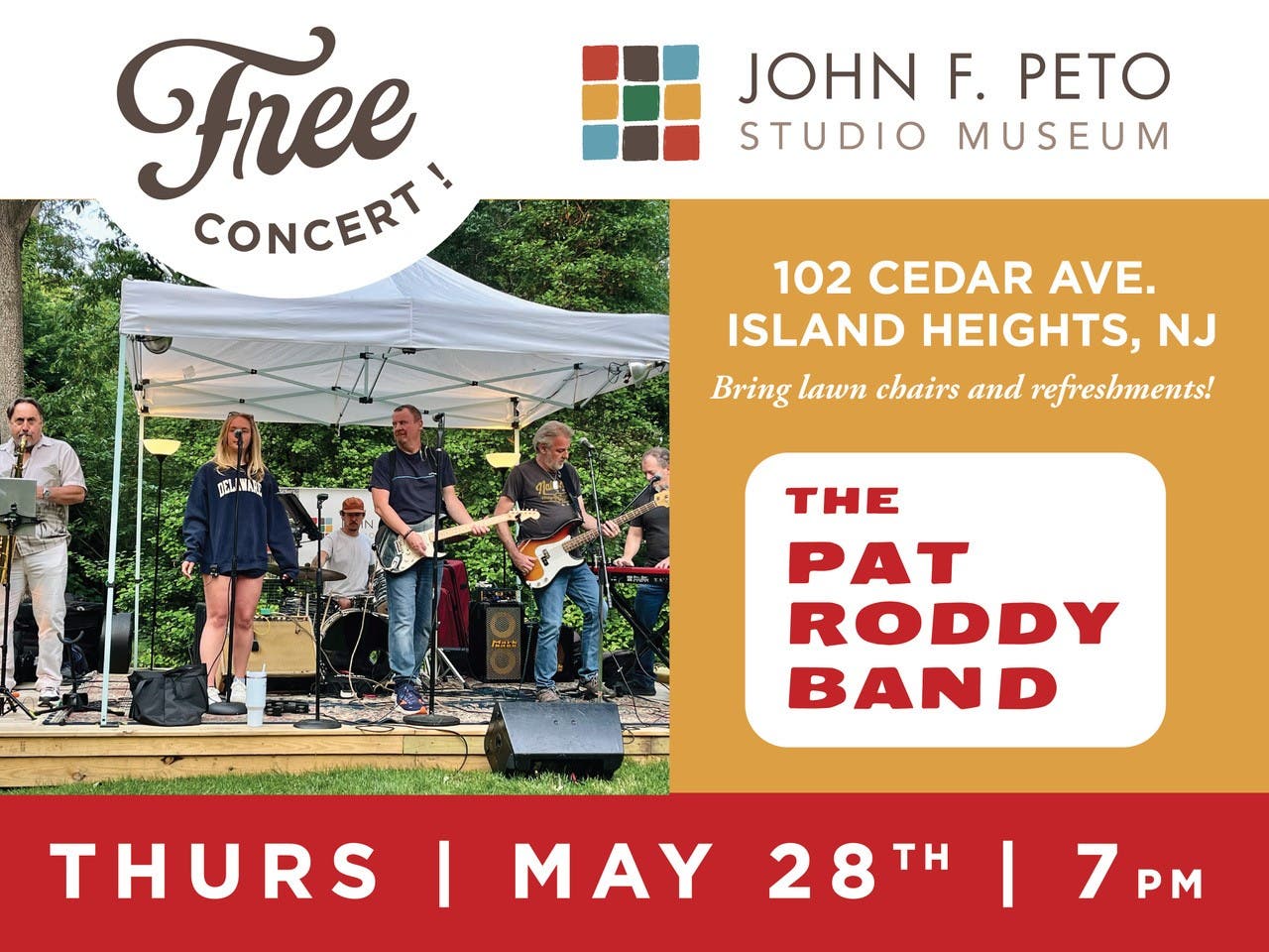 The Pat Roddy Band in the Peto Gardens