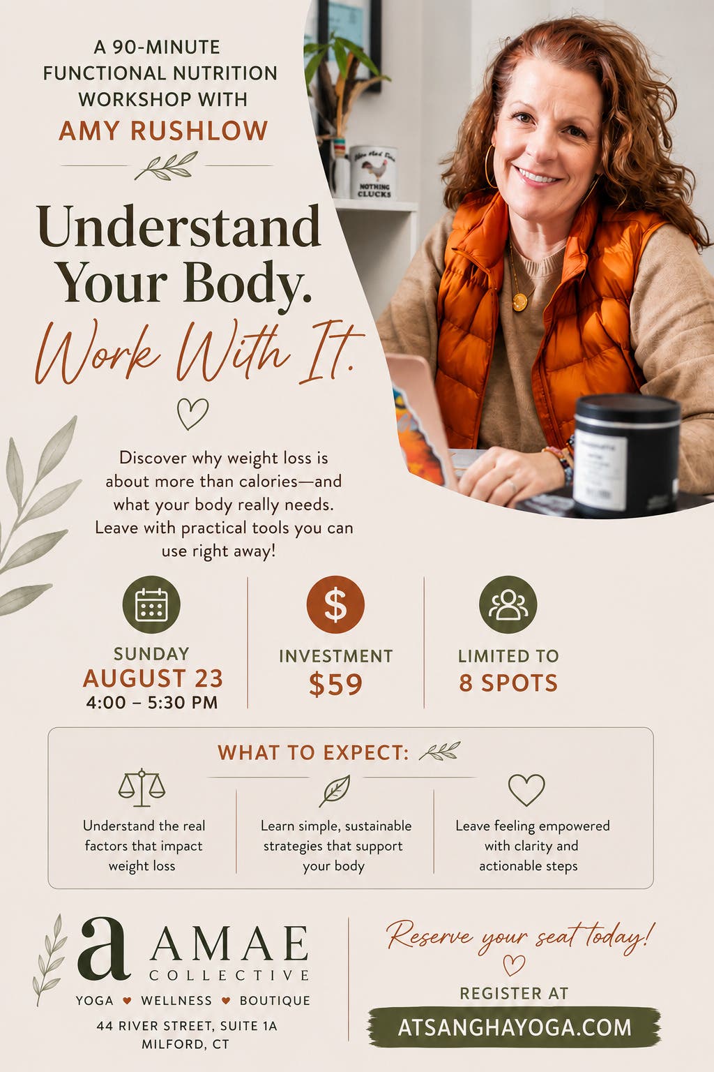 A 90-Minute Functional Nutrition Workshop With Amy Rushlow