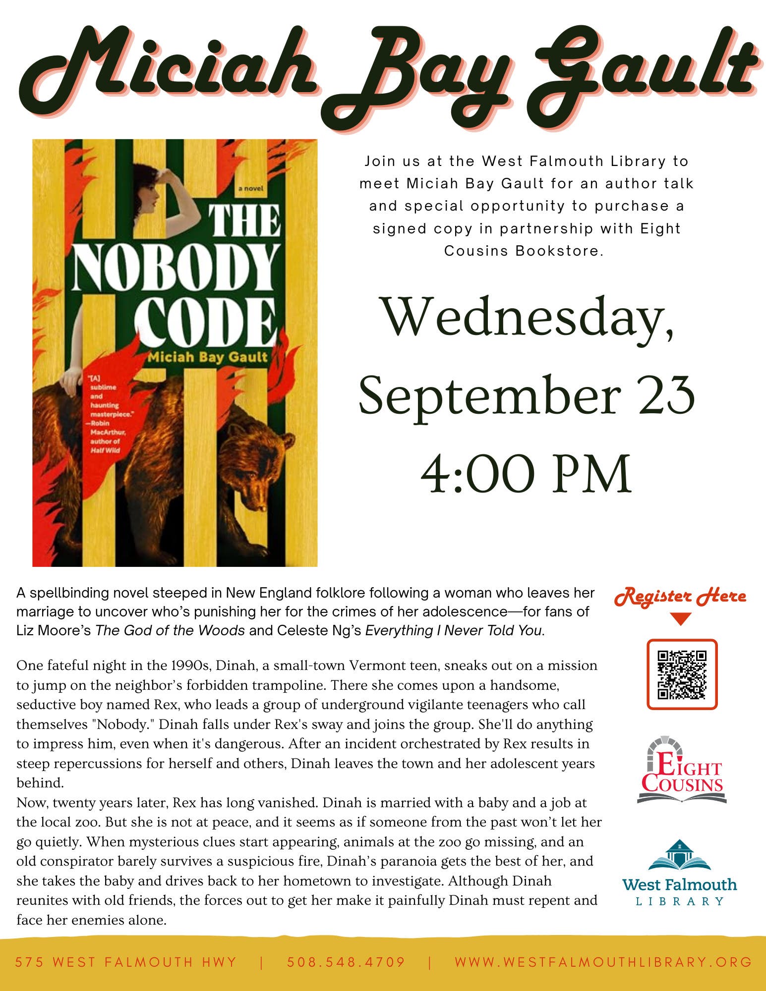 Author Talk with Miciah Bay Gault