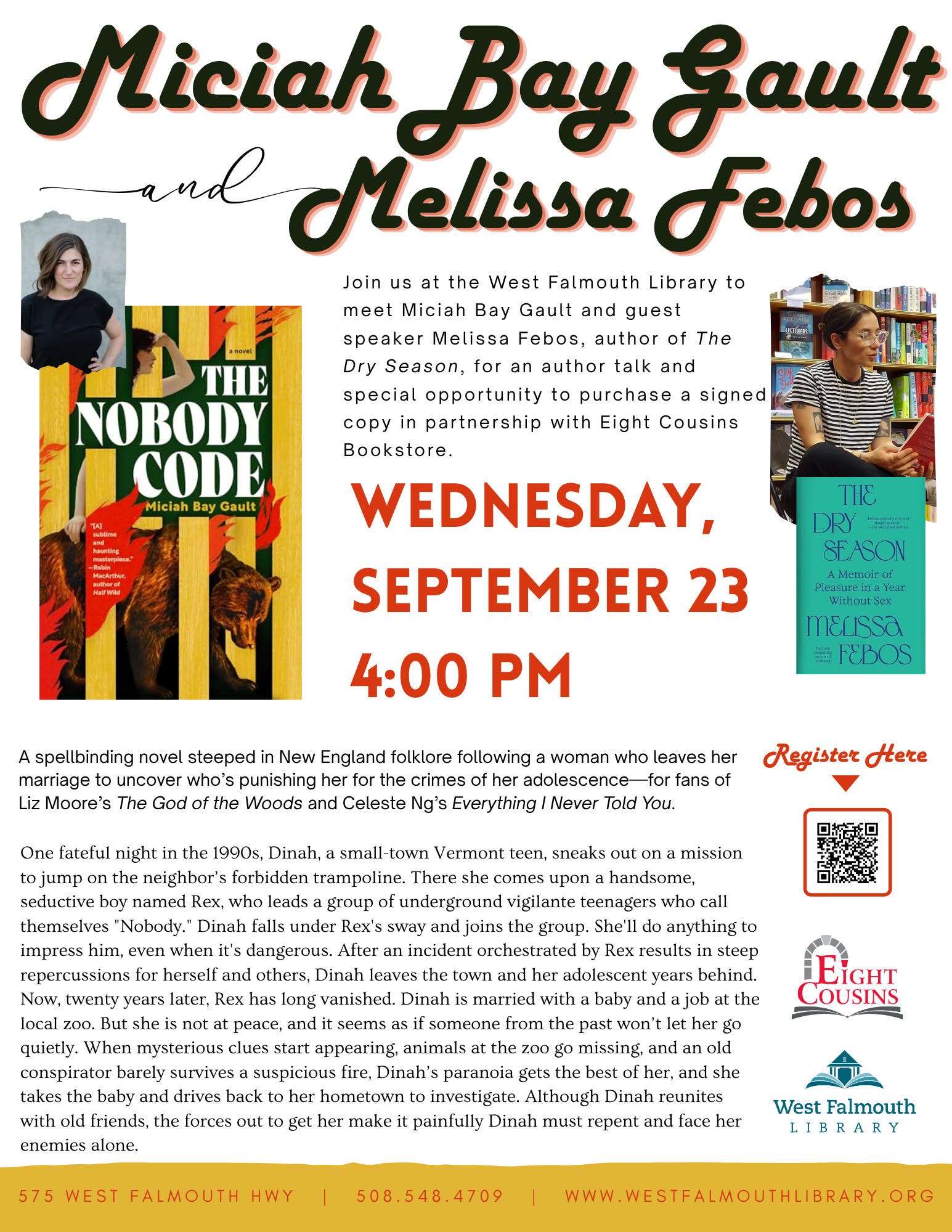 Author Talk with Miciah Bay Gault & Melissa Febos