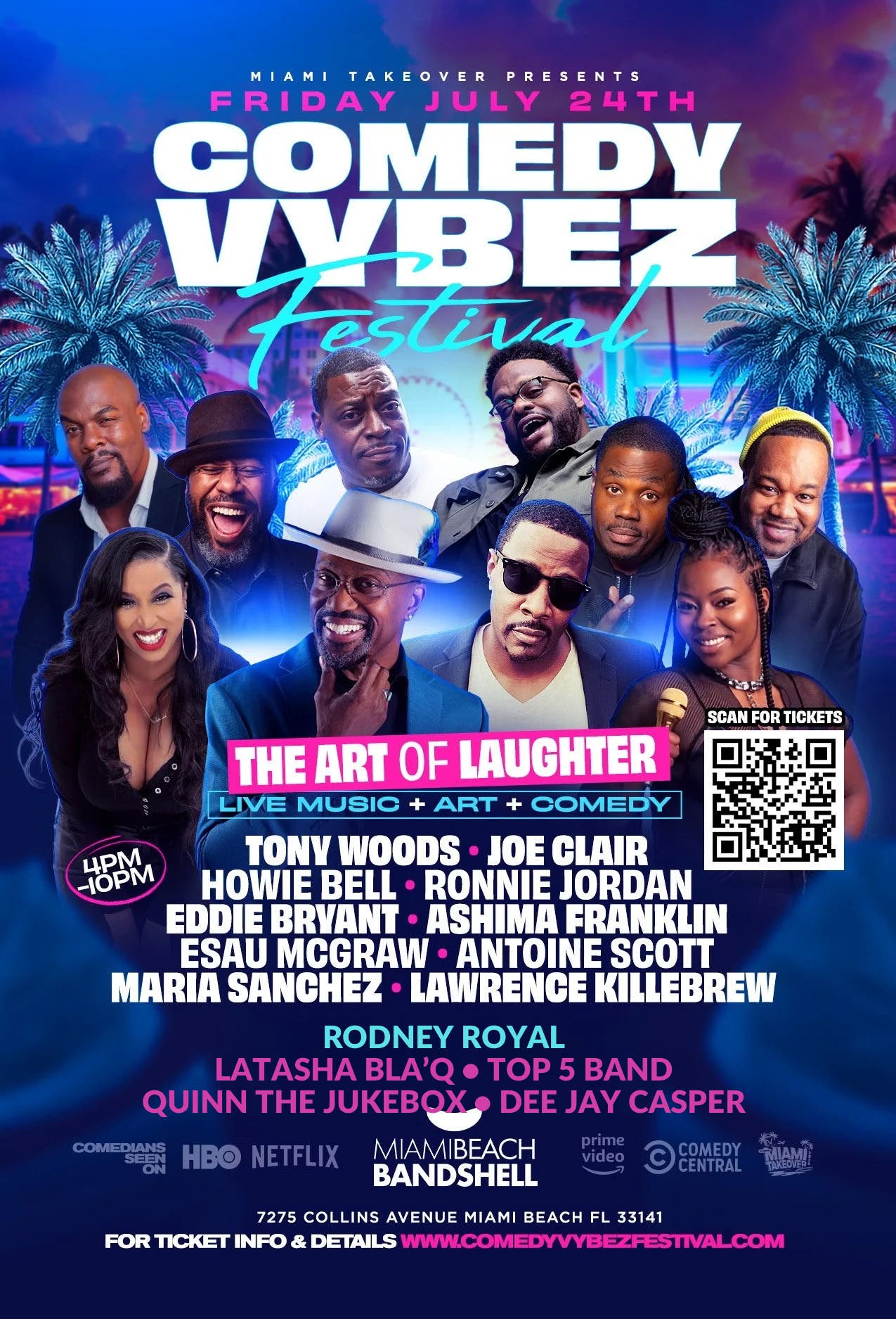 Art of Laughter/Comedy Vybez Festival Featuring Esau McGraw, Joe Clair, & Ashima Franklin