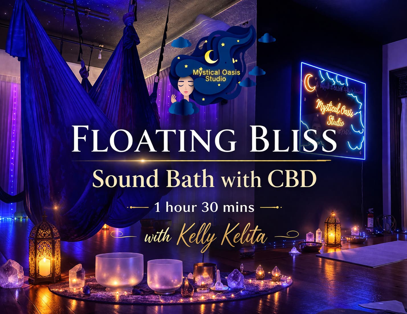 Floating Bliss 90 Min Sound Bath with Kelly