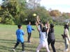 Boys and Girls Club students play football as part of Roosevelt Elementary's After School activities. 