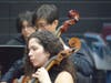 Ossining High School orchestra members pour their hearts into the music at the White Plains Orchestra Festival.