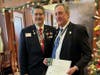Award of the Virginia State SAR Henry Knox Achievement Medal to Ken Bonner by Tim Dioquino-Secretary VA SAR