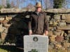 John McWilliams at Monument to three Nixon Patriots, including John Nixon
