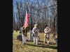 Presentation of the Flag of the U.S.  L-R:  Barry Schwoerer, Paul Christensen, Steve Van Deusen