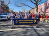 The Virginia SAR Color Guard prepared to start the march in the parade.  The George Washington Chapter SAR was the host chapter for Virginia SAR