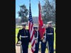 United States Marine Corps Color Guard from Marine Corps Base Quantico, preparing to Advance the Colors