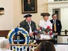Presentation of wreaths.  L-R:  David Peters, Barry Schwoerer, Jon Rymer