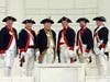 The SAR Color Guard for the wreath presentation.  L-R:  Ken Bonner, Jeff Thomas, Scott Collins, Brett Osborn, Paul McComb, Mike Wilson