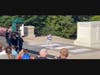 Bugler rendering Taps with SAR Wreath in front of the Tomb of the Unknowns