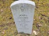 John Champe's headstone in the cemetery adjacent to Fort Prickett State Park
