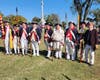 Members of the Northern VA SAR who marched in the parade.  L-R:  Bill Schwetke, Charles Jameson, Ken Bonner, Paul Christensens, Brett Osborn, Chip Daniel, Allen Phillips, Mike Dennis, Barry Schwoerer with Yorktown Victory monument in background