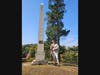 Ken Bonner of the Sgt Maj John Champe Chapter at the obelisk marking the grave of Charles Thomson