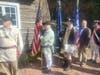 Color Guard Prepared to advance the Colors.  Ken Bonner from the Loudoun County based Sgt Maj John Champe Chapter is on far right