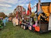 Left side of float with SMJC SAR Members Ken Bonner and Warner Workman