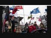 The float in the parade.  Warner Workman reciting the first few sentences of the Declaration of Independence and Preamble to the Constitution