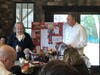 1st Continental Congress President Peyton Randolph (Don McAndrews) and Secretary Charles Thomson (Ken Bonner) discussing results of the Congress