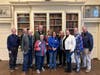 The SAR and DAR team at the Library in Stratford Hall. L-R; Jim Watts, Mike Watson, Barry Schwoerer,  David Welker (Back), Sue Watson, Valerie Sink, Margaret Welker, Paula Schwoerer, Keshia Young, Anita Bonner, Ken Bonner