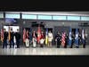 SAR Honor Guard  in the middle with the Honor Guard from the Georgetown  University ROTC on left and the Transportation Security Administration Honor Guard on right