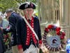 Sgt Maj John Champe Chapter President Barry Schwoerer with chapter wreath in front of President James Monroe's tomb