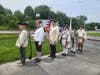 Color Guard prepared to advance the colors. L-R:  Mark Sink, Ken Bonner, David Welker, Chip Daniel, Sean Carrigan, Allen Phillips
